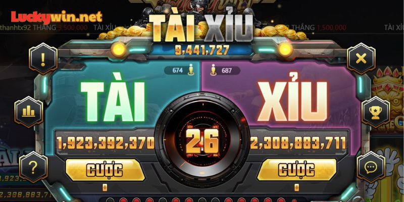 Tài Xỉu Luckywin| Ẵm Trọn Thưởng Lớn, Không Lo Hết Vốn Game Tài Xỉu trực tuyến có 2 cửa cược Tài và Xỉu để anh em đặt cược